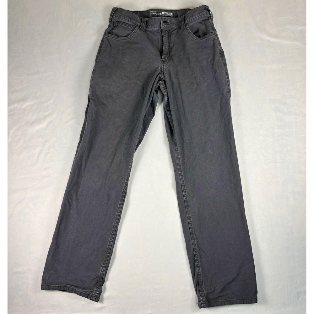 Carhartt Relaxed Fit Canvas Cotton Work Pants Gray Men's 31x30